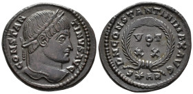 Constantine I (AD 307/310-337).
Follis
(AE, 20 mm, 3.38 g)
AD 322-323, Arelate.

CONSTANTINVS AVG Head of Constantine I right, laureate. / D N CO...