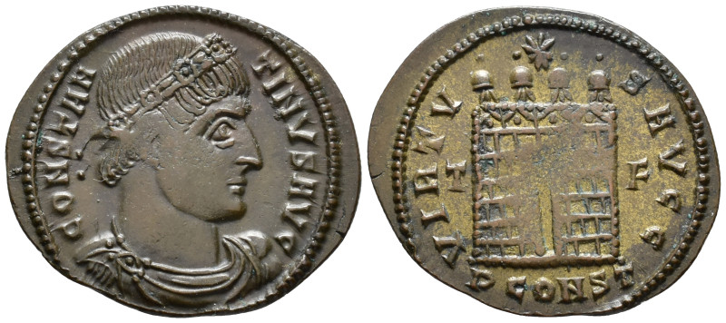 Constantine I (AD 307/310-337).
Follis
(AE, 22 mm, 2.23 g)
AD 329, Arelate.
...