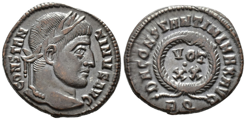 Constantine I (AD 307/310-337).
Follis
(AE, 18 mm, 2.79 g)
AD 321, Rome.

C...