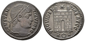 Constantine I (AD 307/310-337).
Follis
(AE, 19 mm, 3.01 g)
AD 326, Rome.

CONSTANTINVS AVG Head of Constantine I right, laureate. / PROVIDENTIAE ...
