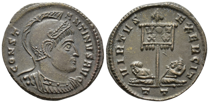 Constantine I (AD 307/310-337).
Follis
(AE, 19 mm, 2.53 g)
AD 319-320, Ticinu...