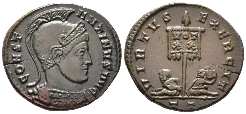 Constantine I (AD 307/310-337).
Follis
(AE, 19 mm, 3.08 g)
AD 319-320, Ticinu...