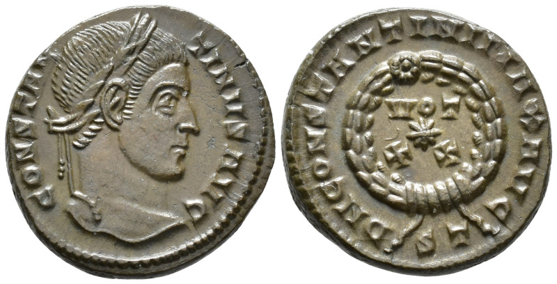 Constantine I (AD 307/310-337).
Follis
(AE, 18 mm, 3.41 g)
AD 320, Ticinum.
...