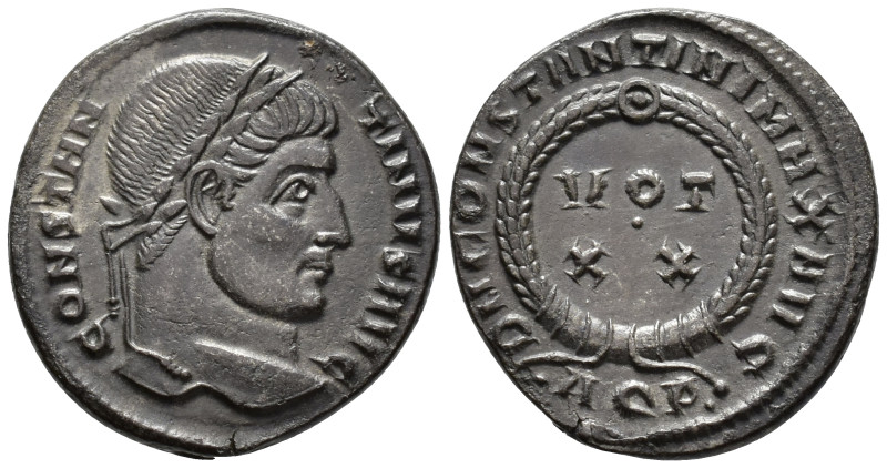Constantine I (AD 307/310-337).
Follis
(AE, 18 mm, 3.02 g)
AD 321, Aquileia....