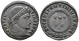 Constantine I (AD 307/310-337).
Follis
(AE, 19 mm, 3.01 g)
AD 320-321, Siscia.

CONSTANTINVS AVG Head of Constantine I right, laureate. / D N CON...