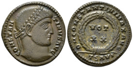 Constantine I (AD 307/310-337).
Follis
(AE, 19 mm, 3.08 g)
AD 324, Thessalonica.

CONSTANTINVS AVG Head of Constantine I right, laureate. / D N C...