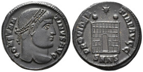 Constantine I (AD 307/310-337).
Follis
(AE, 18 mm, 3.29 g)
AD 324-325, Nicomedia.

CONSTANTINVS AVG Head of Constantine I right, laureate. / PROV...