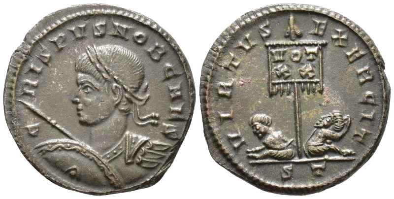 Crispus, Caesar (AD 316-326).
Follis
(AE, 20 mm, 2.96 g)
AD 319-320, Ticinum....