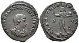 Constantine II, Caesar (AD 316-337).
Follis
(AE, 20 mm, 3.95 g)
AD 317-318, Treveri.

 FL CL CONSTANTINVS IVN N C Bust of Constantine II right, d...