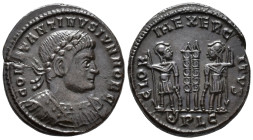 Constantine II, Caesar (AD 316-337).
Follis
(AE, 17 mm, 2.71 g)
AD 332, Lugdunum.

CONSTANTINVS IVN NOB C Bust of Constantine II right, laureate ...
