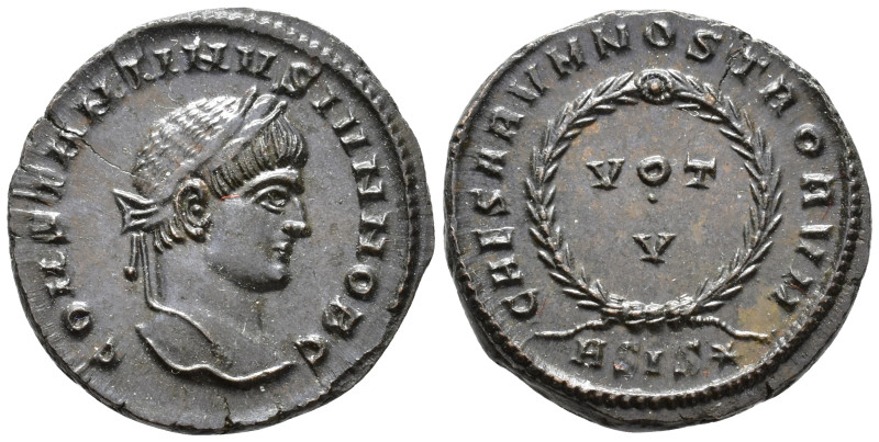 Constantine II, Caesar (AD 316-337).
Follis
(AE, 19 mm, 3.10 g)
AD 320-321, S...