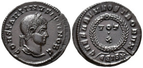 Constantine II, Caesar (AD 316-337).
Follis
(AE, 20 mm, 3.10 g)
AD 320-321, Siscia.

CONSTANTINVS IVN NOB C Head of Constantine II right, laureat...