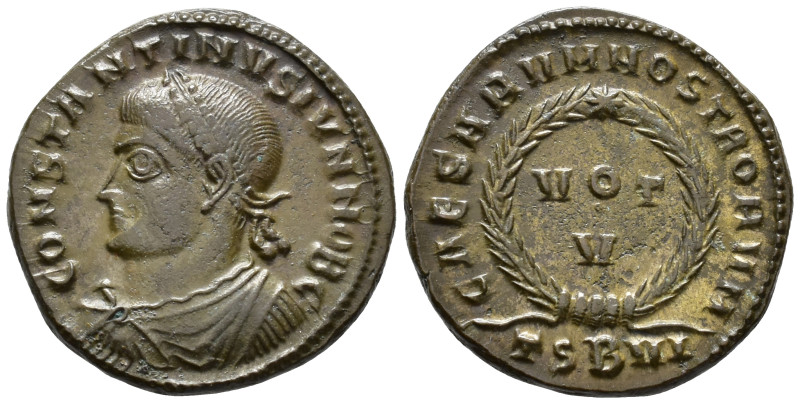 Constantine II, Caesar (AD 316-337).
Follis
(AE, 19 mm, 3.38 g)
AD 320-321, T...