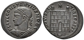 Constantius II, Caesar (AD 324-337).
Follis
(AE, 19 mm, 2.61 g)
AD 325-326, Arelate.

FL IVL CONSTANTIVS NOB C Bust of Constantius II left, laure...