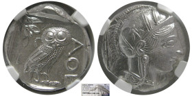 ATTICA, Athens. 440-404 BC. Silver Tetradrachm. NGC-MS.