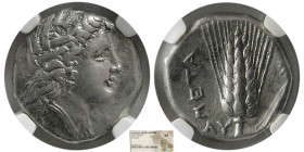 LUCANIA, Metapontum. Circa 330-280 BC. AR Stater. NGC-XF.