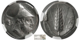 LUCANIA, Metapontum. Circa 340-330 BC. AR Stater. NGC-VF.