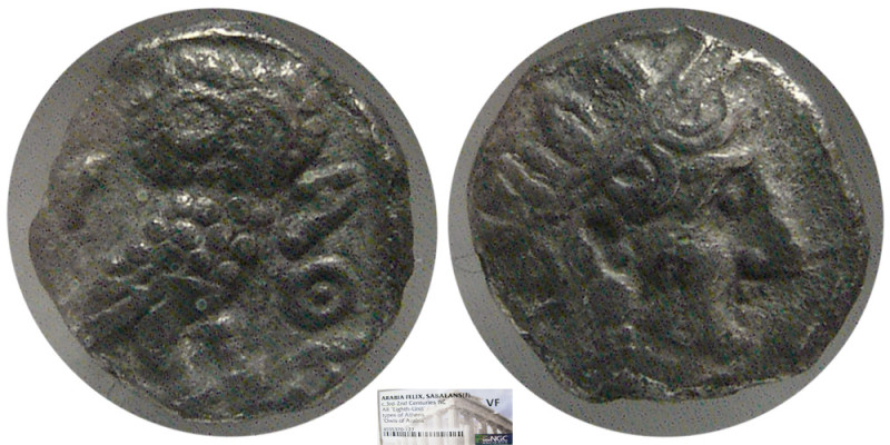 ARABIA, FELIX, Sabaeans. Ca 3rd-2nd centuries BC. AR Eight unit. NGC-VF. Types o...