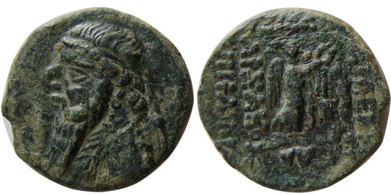 KINGS of PARTHIA, Mithradates II. 121-91 BC. Æ Chalkon (1.93 gm; 15 mm). Ekbatan...