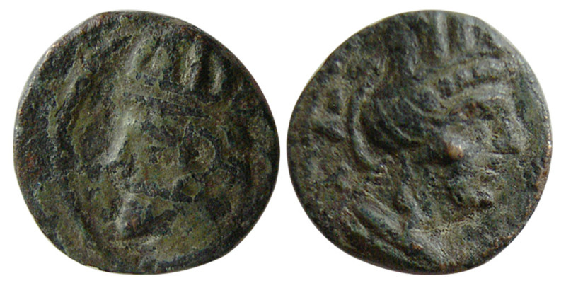 KINGS of PARTHIA, Vologases III. Circa AD 105-147. Æ Chalkon (1.04 gm; 11 mm). S...