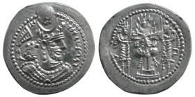 SASANIAN KINGS, Varahran V, 420-438 AD. AR Drachm.