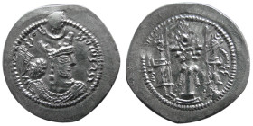 SASANIAN KINGS, Varahran V, 420-438 AD. AR Drachm.