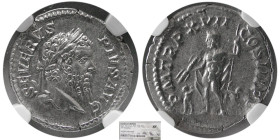 ROMAN EMPIRE; Septimius Severus. AR Denarius. NGC-XF.