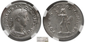 ROMAN EMPIRE; Severus Alexander. AR Denarius. NGC-AU.