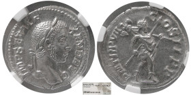 ROMAN EMPIRE; Severus Alexander. AR Denarius. NGC-Ch AU.