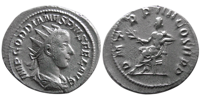 ROMAN EMPIRE; Gordian III, 238-244 AD. AR Antoninianus (4.21 gm; 23 mm). Rome, A...