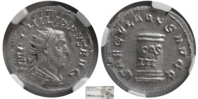 ROMAN EMPIRE; Philip I. 244-249 AD. AR Antoninianus. NGC-AU.