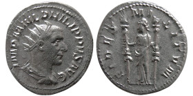 ROMAN EMPIRE; Philip I, 244-249 AD. AR Antoninianus