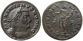 ROMAN EMPIRE; Galerius, as Caesar, 293-305 AD. BI Nummus