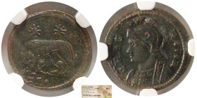 ROMAN EMPIRE. Constantinian, Æ 3/4 (BI Nummus). NGC-AU.