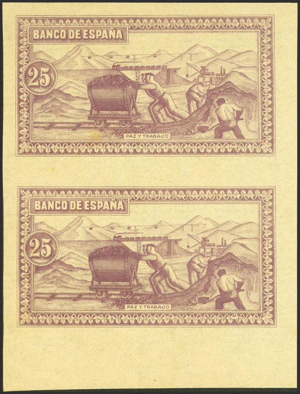 25 Pesetas No Emitido (de este valor sólo se conoce el reverso). Septiembre 1937...