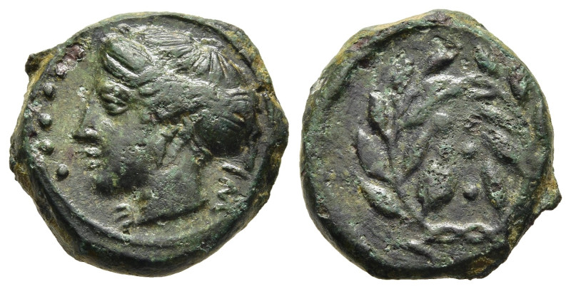 SICILY. Himera. AE Hemilitron (circa 415-409 BC).

Obv: IM - E.
Female head left...