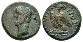 MACEDON. Amphipolis. Ae (148-32/1 BC). 

Obv: Diademed head of Philip II of Macedon left.
Rev: AMΦIΠOΛEITΩN.
Eagle standing left on thunderbolt, head ...