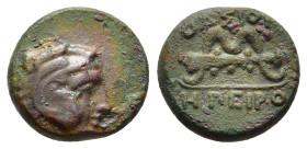 MACEDON. Philippi (as Thasian Epeiros [Krenides]). AE (circa 360/59-356 BC).

Obv: Head of Herakles right, wearing lion skin.
Rev: ΘAΣION / HΠEIPO.
Cl...