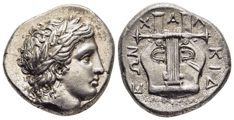 MACEDON. Chalkidian League. Olynthos. Tetradrachm (circa 355-352 BC), struck und...