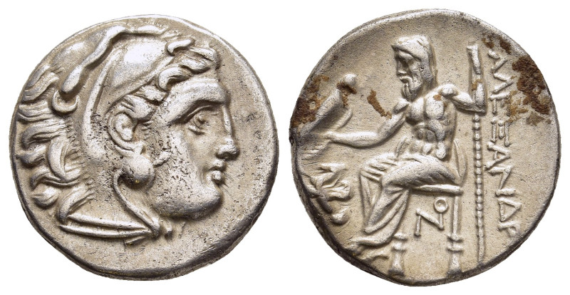 KINGS of MACEDON. Alexander III 'the Great' (336-323 BC). Drachm. Lampsakos, str...