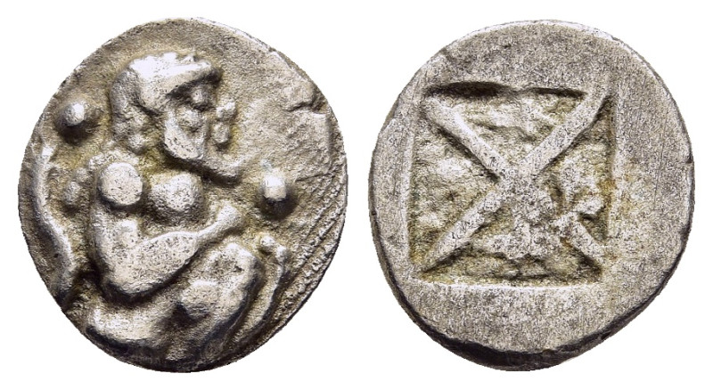 THRACO-MACEDONIAN TRIBES. Berge (previously Lete or Siris). Trihemiobol or 1/8 S...