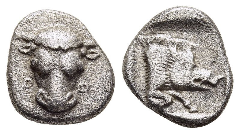 PHOKIS. Federal Coinage. Obol (circa 450-400).

Obv: O - Φ Bull's head facing. 
...