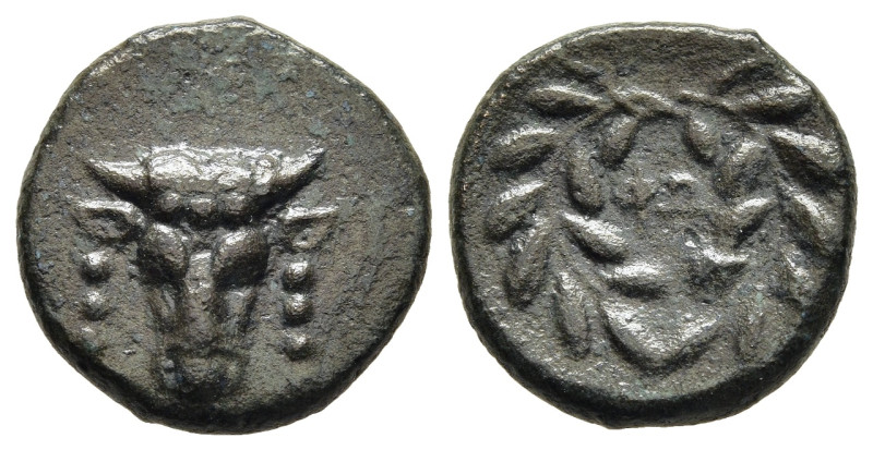 PHOKIS. Federal Coinage. Time of Phalaikos (circa 351-347 BC). AE.

Obv: Fillete...