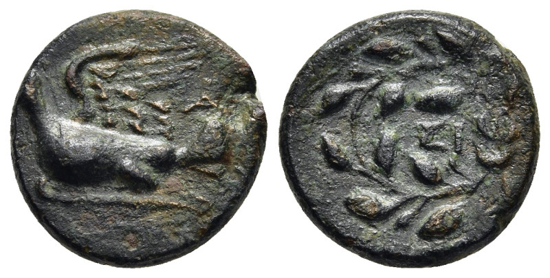 SIKYONIA. Sikyon. Ae Chalkous (circa 250-200 BC).

Obv: Dove flying left.
Rev: Σ...