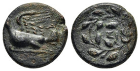 SIKYONIA. Sikyon. Ae Chalkous (circa 250-200 BC).

Obv: Dove flying left.
Rev: ΣI within wreath.

BCD Peloponnesos 316- 317; HGC 5, 274.

Condition: V...