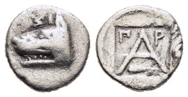 ARGOLIS. Argos. Obol (circa 330-270 BC).

Obv: Head of wolf left; retrograde Σ above.
Rev: Large A; Π–P above, club below; all within incuse square.

...