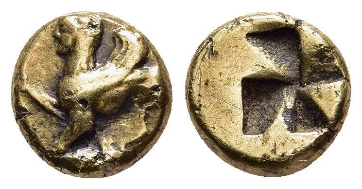 MYSIA. Kyzikos. Fourrée Hemihekte – 1/12 Stater (circa 600-550 BC).

Obv: Sphi...
