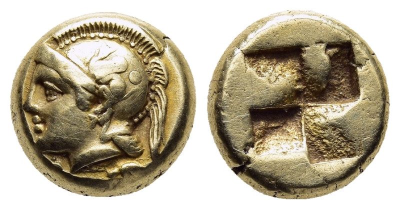 IONIA. Phokaia. ELECTRUM Hekte (circa 478-387 BC).

Obv: Head of Athena left, ...