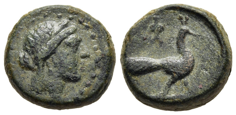 IONIA. Samos. AE (circa 129-20 BC).

Obv: Head of Hera right, wearing stephane.
...