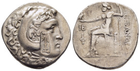 LYCIA. Phaselis. Tetradrachm (circa 218/7-186/5 BC). In the name and types of Alexander III of Macedon. Dated CY 12 (207/206 BC).

Obv: Head of Herakl...